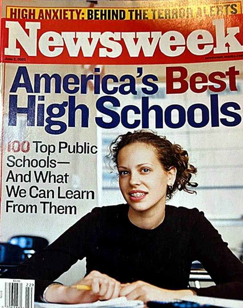 Newsweek cover from June 2, 2003: “America’s Best High Schools: 100 Top Public Schools”